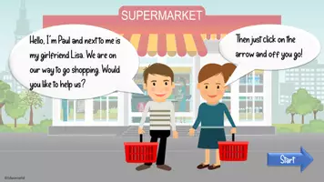 Vorschau - Interaktives Material - Shopping Supermarket_Rechnen mit Geld_Englisch - Seite 1