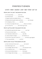 Vorschau - Arbeitsblätter - Präpositionen (lokale Präpositionen, in, an, zu) - Deckblatt