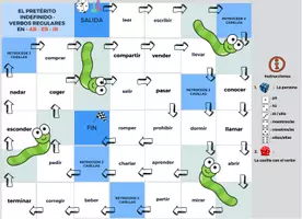 Vorschau - Stationenlernen - El Pretérito Indefinido - Verbos REGULARES en -AR -ER & -IR - Juego de dados - Seite 1
