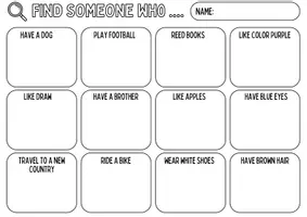 Vista previa - Hojas de trabajo - 🔍 FIND SOMEONE WH0... // KNOW YOUR CLASSMATES 👩🏻🏫 - página 1