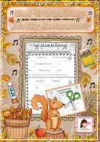 Vorschau - Arbeitsblätter - Lied-Erarbeitung: "Ich lieb die Herbstzeit" - Deckblatt