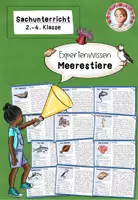 Vorschau - Stationenlernen - Expertenwissen zu den Meerestiere / Tiere im Meer (2.-4. Klasse) - Deckblatt