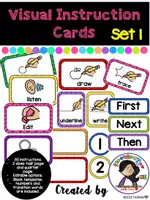 Vista previa - Tarjetas / Manipulativos - Editable Visual Instructions Set 1 - Portada