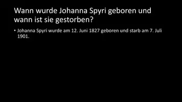 Vorschau - Arbeitsblätter - AB mit Fragen zum Thema "Johanna Spyri" + Lösungsblatt - Seite 3