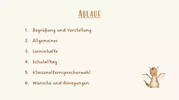 Vorschau - Präsentationen/Tafelbilder - PowerPoint-Vorlage für den ersten Elternabend (editierbar) - Seite 2