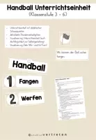 Vorschau - Stundenentwürfe - Handball Unterrichtseinheit - Deckblatt