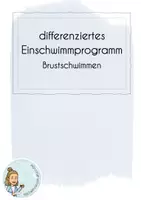 Vorschau - Arbeitsblätter - Einschwimmprogramm I Erwärmung I Brustschwimmen - Deckblatt