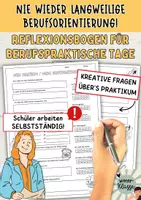 Vorschau - Arbeitsblätter - Reflexionsbogen für Berufspraktische Tage / Praktikum in der Arbeitswelt - Deckblatt