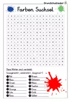 Vorschau - Arbeitsblätter - Farben Suchsel - Buchstabengitter - Seite 1
