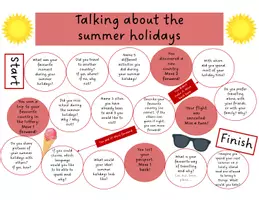 Vorschau - Spiele - Board Game: Talking about the summer holidays - Deckblatt