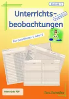 Vorschau - Lehrpläne/Lehrermaterial - digitale Unterrichtsbeobachtungen - 1. Klasse - interaktives PDF - Deckblatt