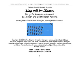 Vorschau - Anderer Materialtyp - Sing mit im Kanon. Die große Kanonsammlung mit 111 neuen und traditionellen Kanons - Seite 1