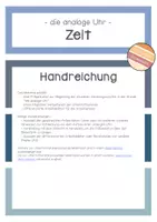 Vorschau - Stundenentwürfe - Zeit: Die analoge Uhr - Präsentation & Stundenverlauf (Stunde 2) - Seite 1