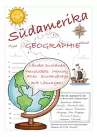Vorschau - Stationenlernen - Geografie Länder, Hauptstädte SÜDAMERIKA - Deckblatt