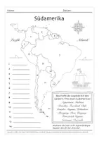 Vorschau - Stationenlernen - Geografie Länder, Hauptstädte SÜDAMERIKA - Seite 1