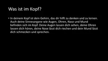 Vorschau - Arbeitsblätter - AB mit Fragen zum Thema "Kopf" + Lösungsblatt - Seite 3