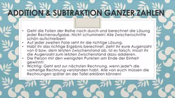 Vorschau - Spiele - Übungsspiel in Gruppen: Addition/Subtraktion Ganzer Zahlen - Seite 3