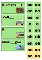 Vorschau - Aufgabenkarten - Legepuzzle Dehnung / Deutsch - Seite 1