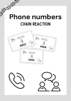 Vorschau - Aufgabenkarten - Speaking activity - Phone numbers - chain reaction - Deckblatt