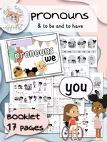 Vorschau - Arbeitsblätter - Pronomen booklet pronouns Heft Englisch to be to have - Deckblatt
