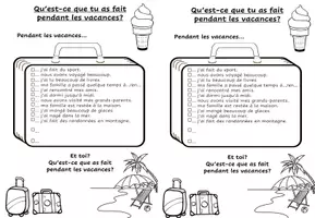 Vorschau - Arbeitsblätter - Sprechübung Passé Composé: Von Ferien berichten (Vacances) - Seite 2