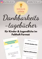 Vorschau - Arbeitsblätter - Dankbarkeitstagebücher im Faltheft Format - Deckblatt