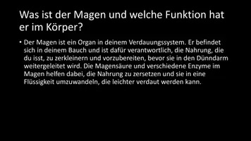 Vorschau - Arbeitsblätter - AB mit Fragen zum Thema "Magen" + Lösungsblatt + Infografik - Seite 3