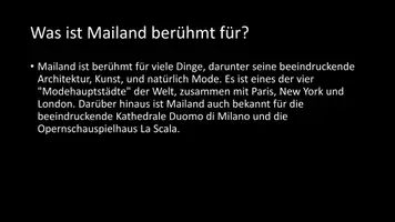 Vorschau - Arbeitsblätter - AB mit Fragen zum Thema "Mailand" + Lösungsblatt + Infografik - Seite 3