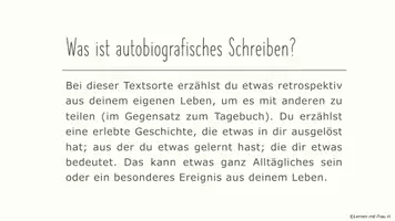 Vorschau - Unterrichtsreihen - Unterrichtseinheit: Autobiografisches Schreiben - Seite 3