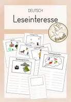 Vorschau - Arbeitsblätter - Lesen: Kinderbücher, Leseinteresse "Das lese ich gern" - Deckblatt