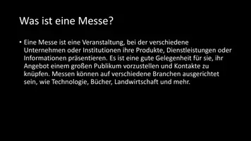 Vorschau - Arbeitsblätter - AB mit Fragen zum Thema "Messe" + Lösungsblatt - Deckblatt