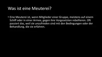 Vorschau - Arbeitsblätter - AB mit Fragen zum Thema "Meuterei" + Lösungsblatt - Deckblatt