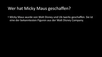 Vorschau - Arbeitsblätter - AB mit Fragen zum Thema "Micky Maus" + Lösungsblatt - Deckblatt