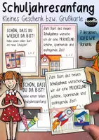 Vorschau - Mal- und Bastelvorlagen - Schuljahresanfang Grußkarten / Start nach den Ferien - Brause Begrüßung - Deckblatt