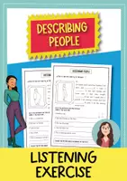 Vista previa - Hojas de trabajo - Describing People Listening Exercise / Describiendo Personas (inglés) - Portada
