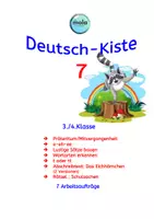 Vorschau - Unterrichtsreihen - DEUTSCH - KISTE 7 (7 Aufträge für die 3./4. Klasse) - Deckblatt