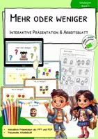 Vorschau - Arbeitsblätter - Mengen vergleichen – mehr oder weniger? | Mathematik 1. Klasse - Deckblatt