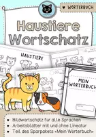 Vorschau - Unterrichtsreihen - Mein Wörterbuch | Wortschatz zum Thema HAUSTIERE - Deckblatt