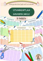 Vorschau - Anderer Materialtyp - Stundenplan Grundschule - Deckblatt