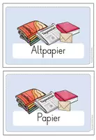 Vorschau - Mal- und Bastelvorlagen - Müll Schilder Klassenraum Mülltrennung Visualisierung (verschiedene Versionen) - Seite 1