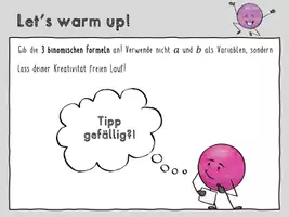 Vorschau - Präsentationen/Tafelbilder - Warm-Up (Binomische Formeln) - Seite 2