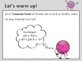 Vorschau - Präsentationen/Tafelbilder - Warm-Up (Binomische Formeln) - Seite 3