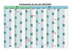 Vorschau - Poster - Schulkalender / Schul-Jahreskalender (editierbar, auch als Jahresplanung oder fürs Klassenzimmer) - Seite 2