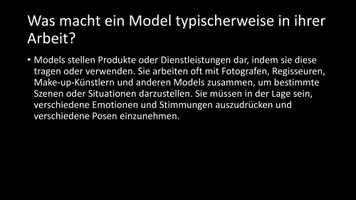 Vorschau - Arbeitsblätter - AB mit Fragen zum Thema "Model" + Lösungsblatt - Seite 3