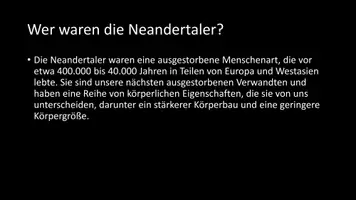 Vorschau - Arbeitsblätter - AB mit Fragen zum Thema "Neandertaler" + Lösungsblatt + Infografik - Seite 3