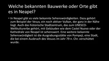 Vorschau - Arbeitsblätter - AB mit Fragen zum Thema "Neapel" + Lösungsblatt - Seite 3