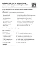Vorschau - Arbeitsblätter - 1 Video - viele Aufgaben: Krisenjahre 1919 - 1923 der Weimarer Republik einfach erklärt - Ereignisse der Krisenjahre erklärt - Deckblatt
