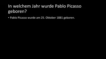Vorschau - Arbeitsblätter - AB mit Fragen zum Thema "Pablo Picasso" + Lösungsblatt + Infografik - Seite 3