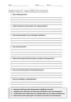 Vorschau - Arbeitsblätter - AB mit Fragen zum Thema "Mesopotamien" + Lösungsblatt + Infografik - Deckblatt