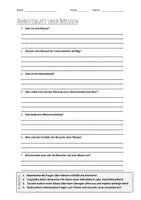 Vorschau - Arbeitsblätter - AB mit Fragen zum Thema "Messe" + Lösungsblatt - Seite 1